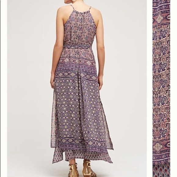 Anthropologie One September Purple Paisley Maxi Dress - Picture 2 of 11
